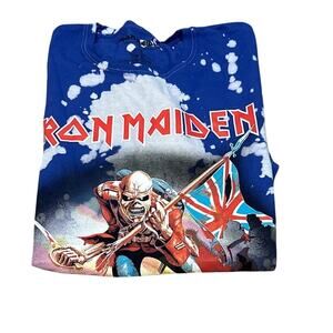 Iron Maiden Graphic Tie Dye Tee Shirt Size Large New No Tags